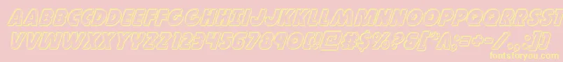 Governorengraveital Font – Yellow Fonts on Pink Background