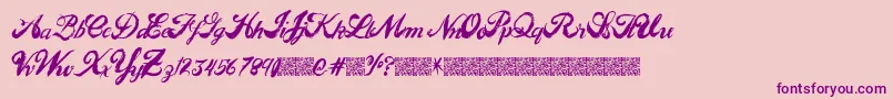 Easypeople Font – Purple Fonts on Pink Background