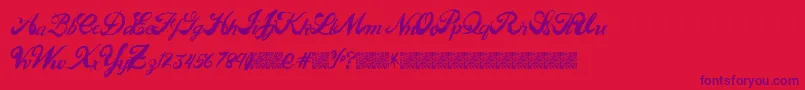 Easypeople Font – Purple Fonts on Red Background