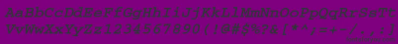 フォントCourierwincttBolditalic – 紫の背景に黒い文字