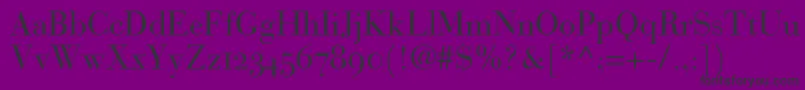 BauerBodoniRomanOldstyleFigures Font – Black Fonts on Purple Background