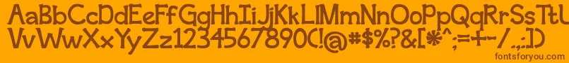 BmdSecondBreakfast Font – Brown Fonts on Orange Background