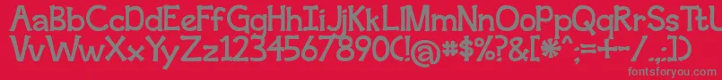 BmdSecondBreakfast Font – Gray Fonts on Red Background