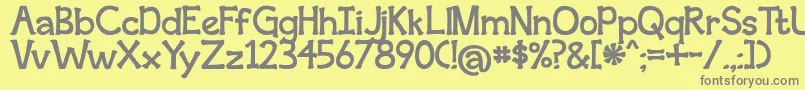 BmdSecondBreakfast Font – Gray Fonts on Yellow Background