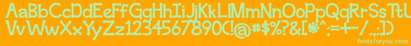 BmdSecondBreakfast Font – Green Fonts on Orange Background