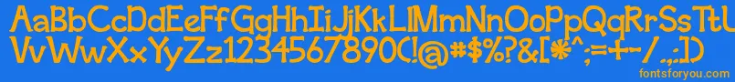 BmdSecondBreakfast Font – Orange Fonts on Blue Background