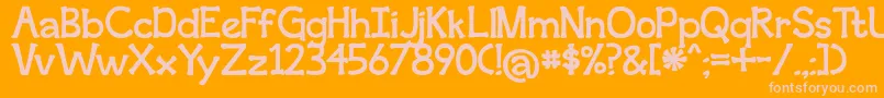 BmdSecondBreakfast Font – Pink Fonts on Orange Background