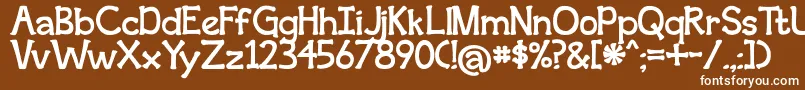 Шрифт BmdSecondBreakfast – белые шрифты на коричневом фоне