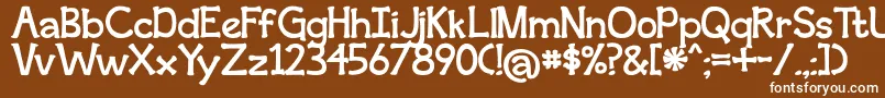 BmdSecondBreakfast Font – White Fonts on Brown Background