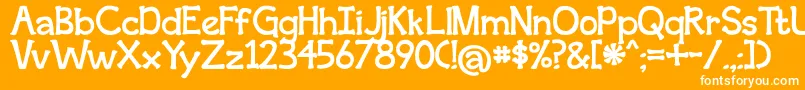 BmdSecondBreakfast Font – White Fonts on Orange Background
