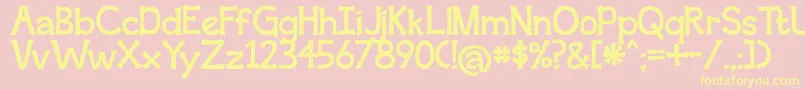 BmdSecondBreakfast Font – Yellow Fonts on Pink Background