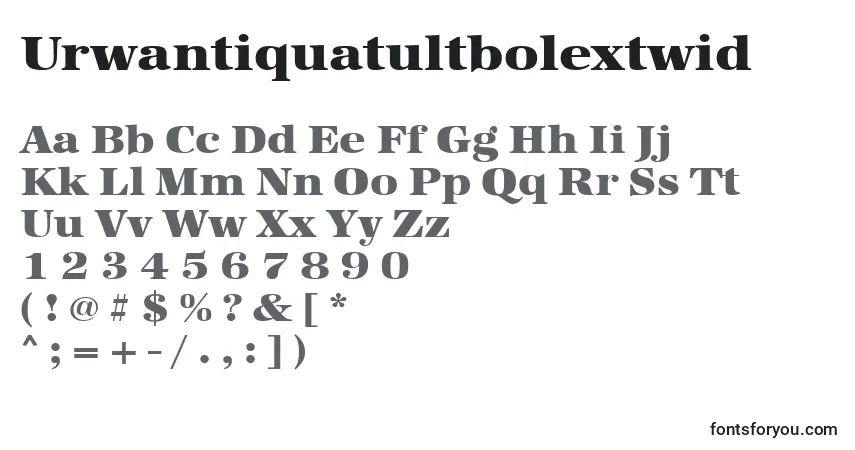 Urwantiquatultbolextwid Font – alphabet, numbers, special characters