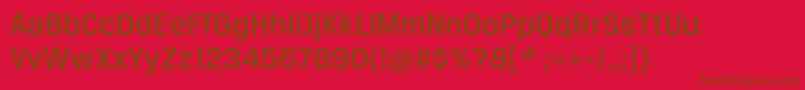 BreuertextMedium Font – Brown Fonts on Red Background