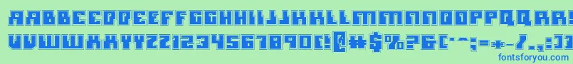Microniana Font – Blue Fonts on Green Background