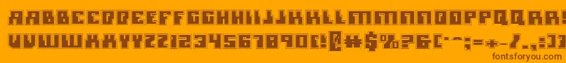 Microniana Font – Brown Fonts on Orange Background