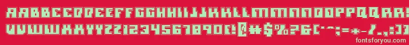 Microniana Font – Green Fonts on Red Background