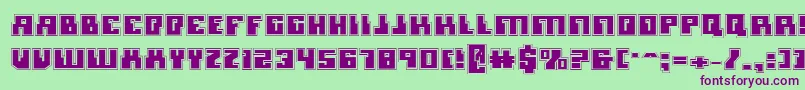 Microniana Font – Purple Fonts on Green Background