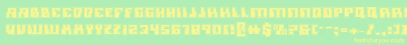 Microniana Font – Yellow Fonts on Green Background
