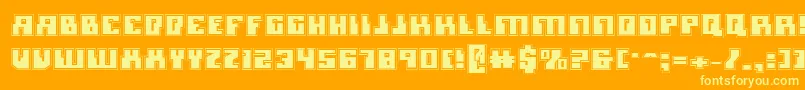 Microniana Font – Yellow Fonts on Orange Background