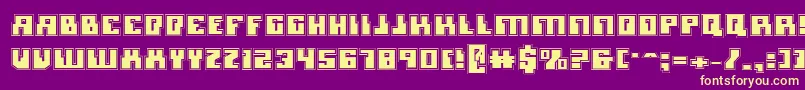Microniana Font – Yellow Fonts on Purple Background