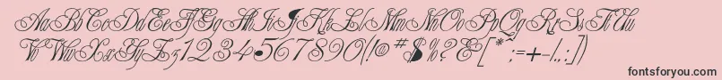 Writhling Font – Black Fonts on Pink Background
