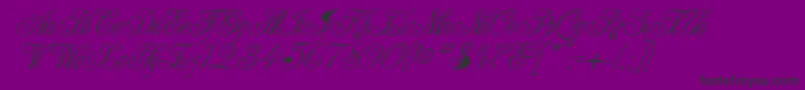 Fonte Writhling – fontes pretas em um fundo violeta