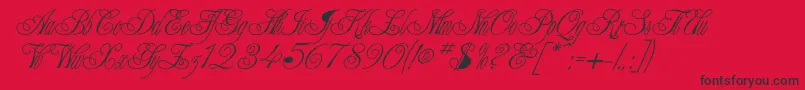 Writhling Font – Black Fonts on Red Background