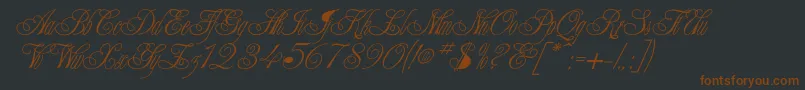 Writhling Font – Brown Fonts on Black Background