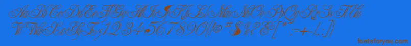Шрифт Writhling – коричневые шрифты на синем фоне