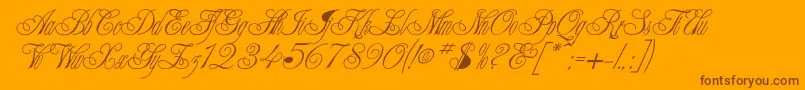 Writhling Font – Brown Fonts on Orange Background