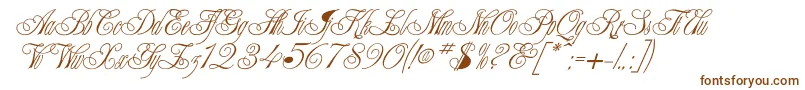 Шрифт Writhling – коричневые шрифты на белом фоне