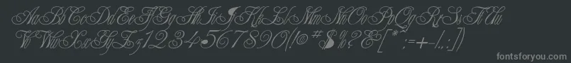 Writhling Font – Gray Fonts on Black Background