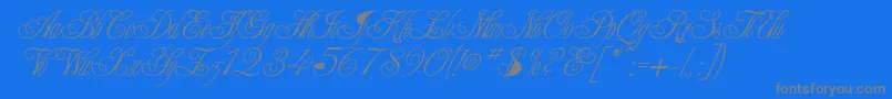 Шрифт Writhling – серые шрифты на синем фоне