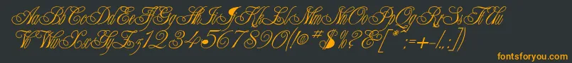 Writhling Font – Orange Fonts on Black Background