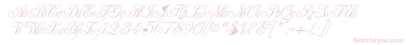 Writhling-fontti – vaaleanpunaiset fontit valkoisella taustalla