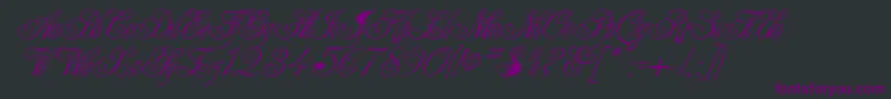 Writhling-fontti – violetit fontit mustalla taustalla