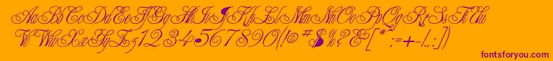 Шрифт Writhling – фиолетовые шрифты на оранжевом фоне