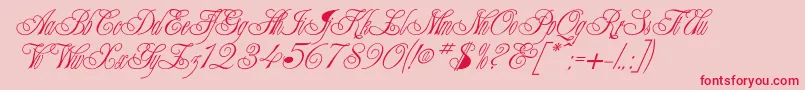Шрифт Writhling – красные шрифты на розовом фоне