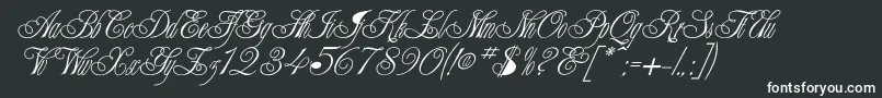Шрифт Writhling – белые шрифты на чёрном фоне