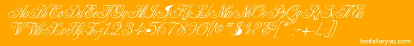 Шрифт Writhling – белые шрифты на оранжевом фоне