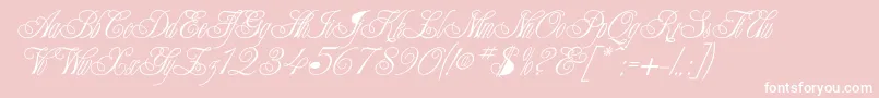 Шрифт Writhling – белые шрифты на розовом фоне