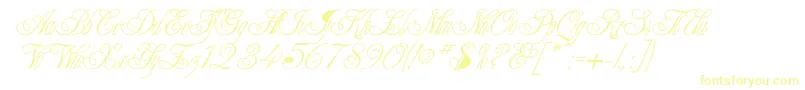 Шрифт Writhling – жёлтые шрифты на белом фоне