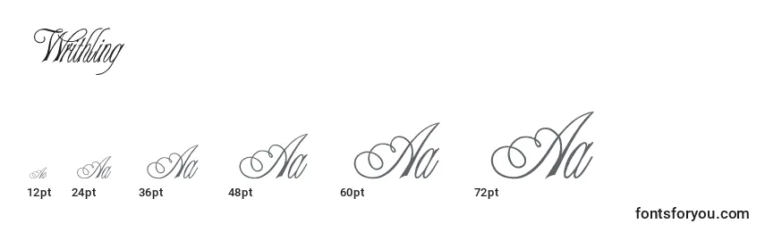 Writhling Font Sizes