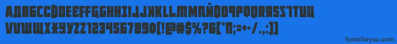 Octoberguardcond Font – Black Fonts on Blue Background