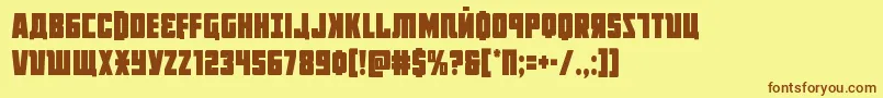 Octoberguardcond Font – Brown Fonts on Yellow Background