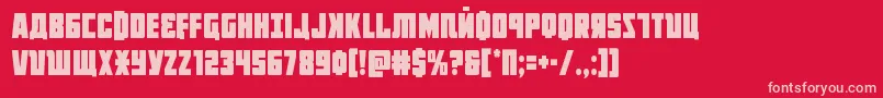 Octoberguardcond Font – Pink Fonts on Red Background