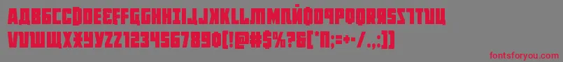 Octoberguardcond Font – Red Fonts on Gray Background