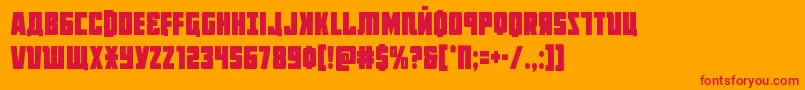 Шрифт Octoberguardcond – красные шрифты на оранжевом фоне