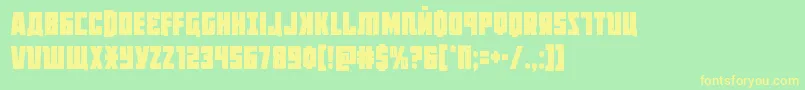 Octoberguardcond Font – Yellow Fonts on Green Background