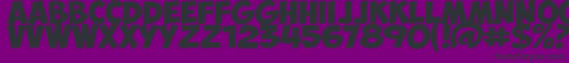 Шрифт ObelixProBold – чёрные шрифты на фиолетовом фоне